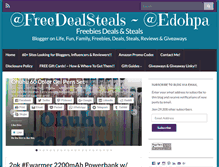 Tablet Screenshot of freebiesdealsandsteals.com
